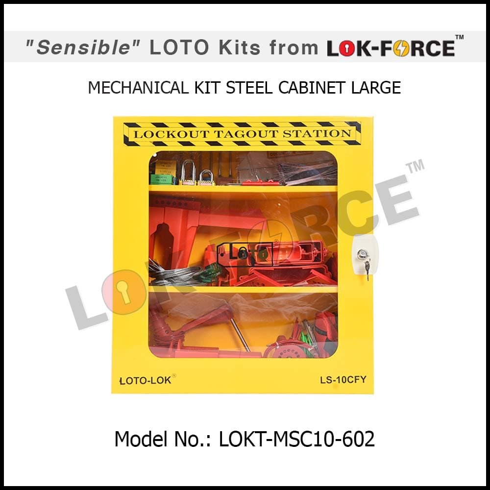 LOTO MECHANICAL KIT STEEL CABINET - LARGE