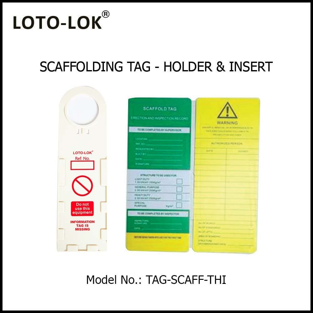 SCAFFOLDING TAG HOLDER & INSERT
