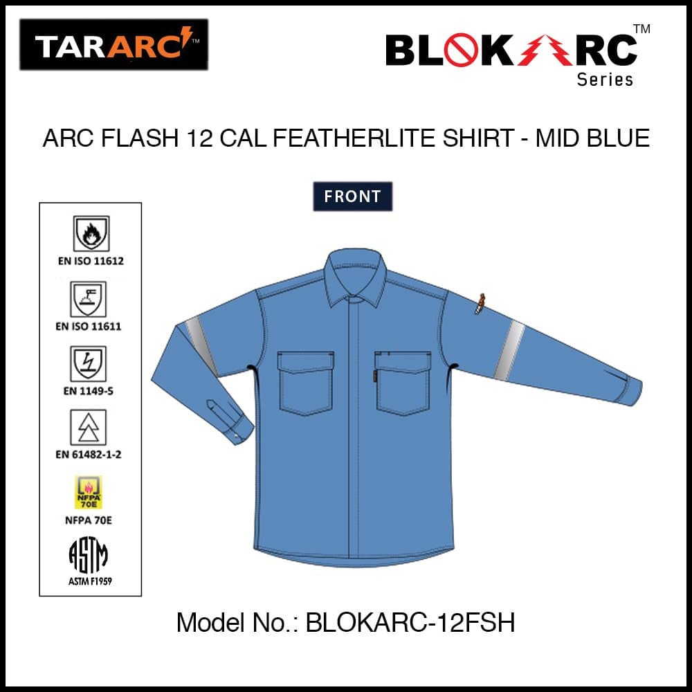 ARC FLASH SHIRT (MEN), ARC RATING: 12 CAL/CM² , HRC 2