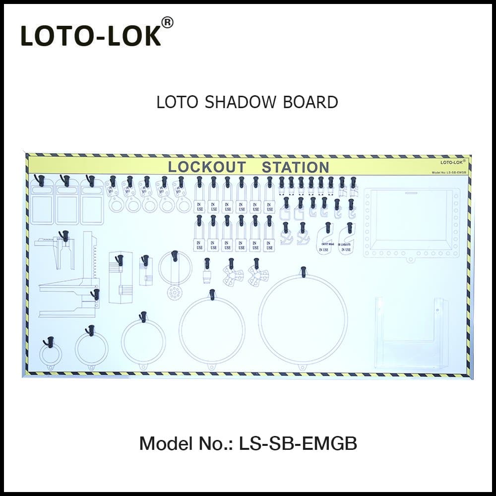 LOTO SHADOW BOARD, ELECTRICAL & MECHANICAL (Empty Board)