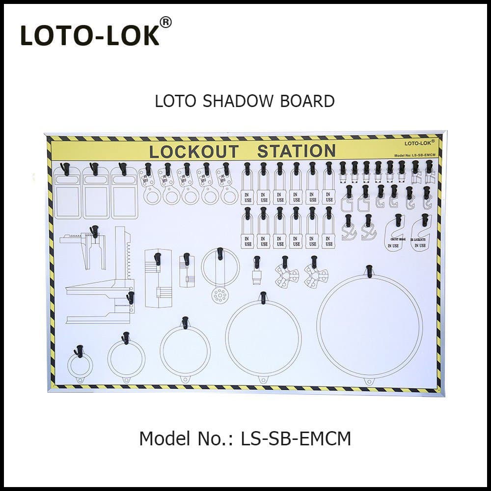 LOTO SHADOW BOARD, ELECTRICAL & MECHANICAL (Empty Board)