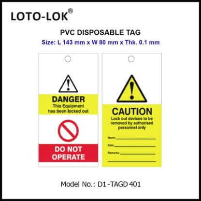 PVC DISPOSABLE TAGS, LENGTH 143mm.